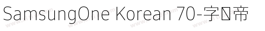 SamsungOne Korean 70字体转换